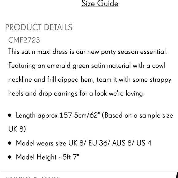 Emerald Green Cowl Neck Frill Hem Maxi Dress
Size: 6
Colour: Emerald Green - Picture 5 of 5